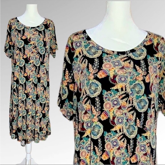 Lularoe Carly Pretty Print, Size Small - Picture 1 of 5